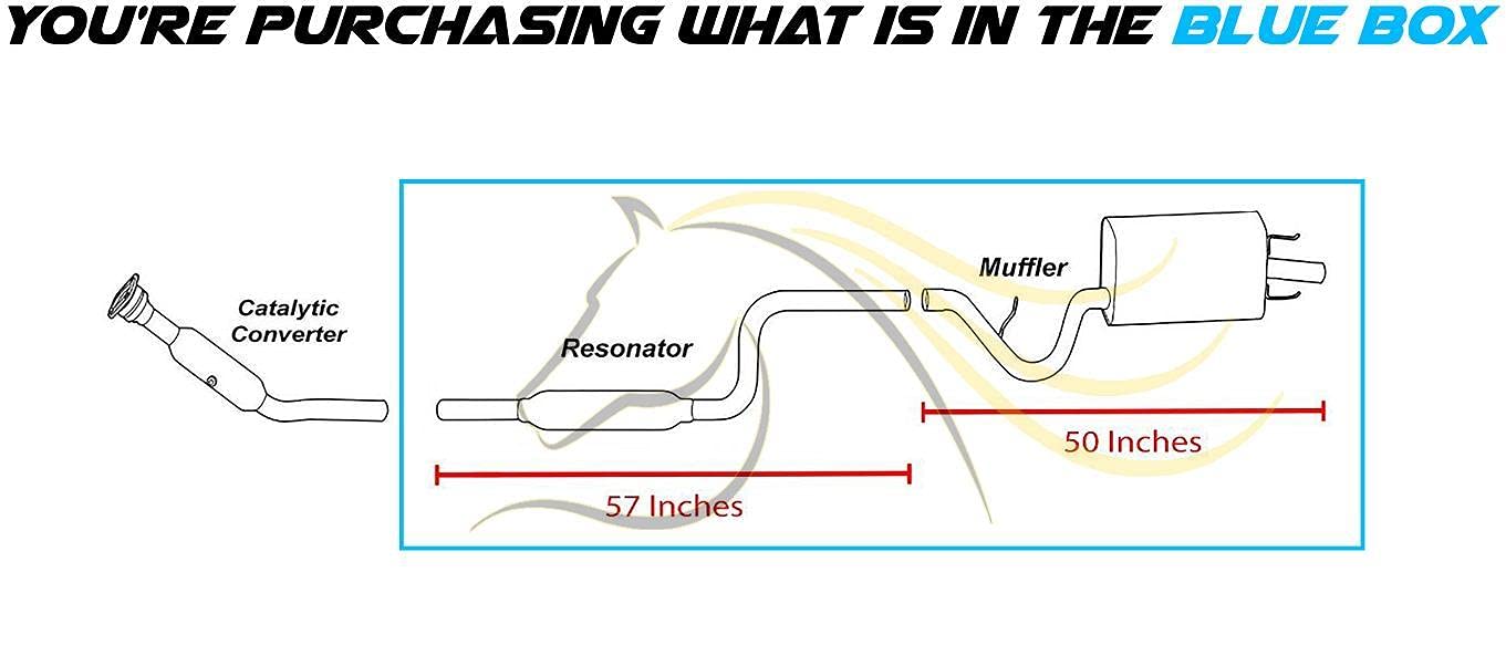 Exhaust Resonator Pipe and Muffler for 2001-2006 Sebring and Stratus 2.4L 2.7L