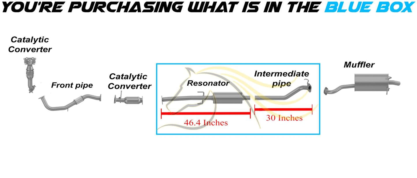 2015-2016 Honda CR-V 2.4L Resonator and Intermediate Pipe Exhaust