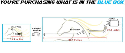 1998-2002 Honda Accord 2.3L Front Pipe, Resonator and Muffler Exhaust