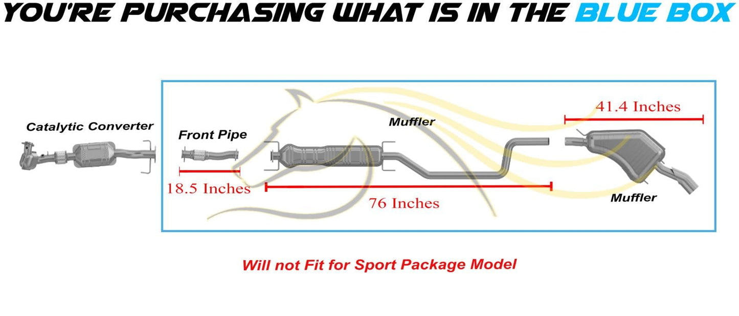 1999-2003 Saab 9-5 2.3L Front Pipe and Mufflers Exhaust System Kit