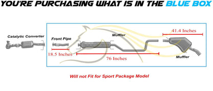 1999-2003 Saab 9-5 2.3L Front Pipe and Mufflers Exhaust System Kit