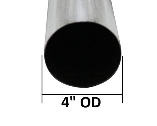 Stainless Steel Exhaust Straight Pipe 4" OD x 60" Long