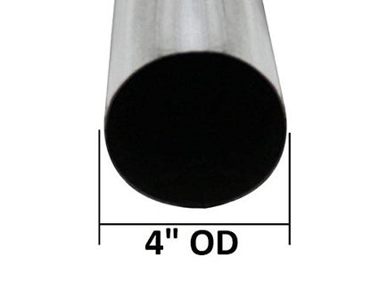 Stainless Steel Exhaust Straight Pipe 4" OD x 60" Long