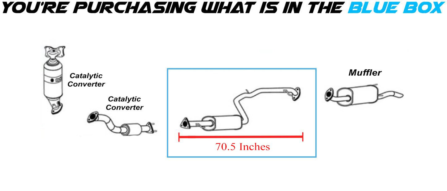 2010-2014 Honda Insight 1.3L Exhaust Muffler Assembly - Center