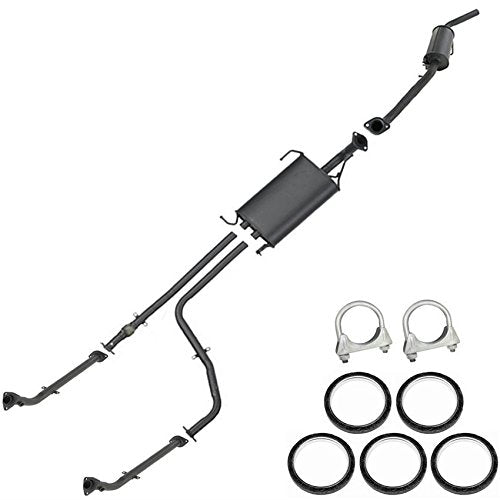 Northeastern Exhaust | Stainless Steel Front Pipe, Intermediate Pipe, Muffler, Resonator Exhaust System Kit Compatible for Nissan Pathfinder 1996-2000 3.3L | Free Gaskets and Clamps Included