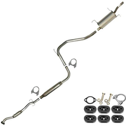 Northeastern Exhaust | Stainless Steel Resonator and Muffler Exhaust System Kit Compatible for Ford Escort 1997-2003 2.0L | Mercury Tracer 1997-1999 2.0L |Free Gasket and Clamps and Hangers and Bots & Nuts Included