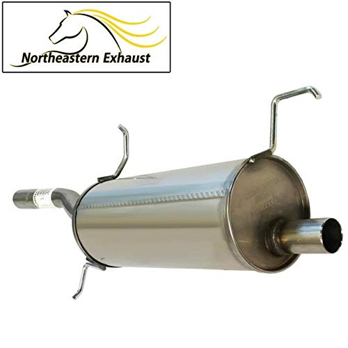 Northeastern Exhaust | Stainless Steel Resonator and Muffler Exhaust System Kit Compatible for Ford Escort 1997-2003 2.0L | Mercury Tracer 1997-1999 2.0L |Free Gasket and Clamps and Hangers and Bots & Nuts Included