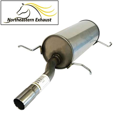 Northeastern Exhaust | Stainless Steel Resonator and Muffler Exhaust System Kit Compatible for Ford Escort 1997-2003 2.0L | Mercury Tracer 1997-1999 2.0L |Free Gasket and Clamps and Hangers and Bots & Nuts Included