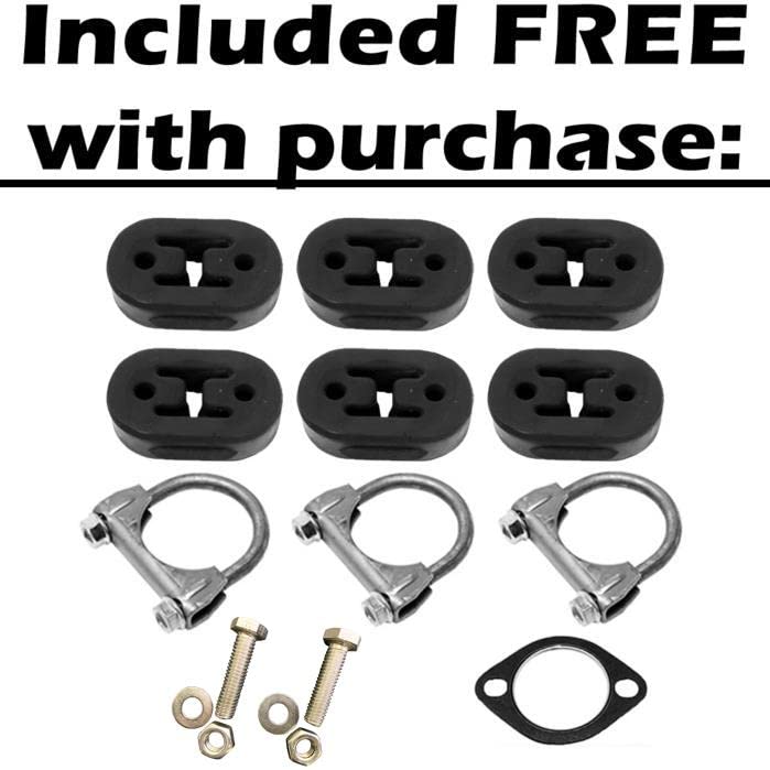 Northeastern Exhaust | Stainless Steel Resonator and Muffler Exhaust System Kit Compatible for Ford Escort 1997-2003 2.0L | Mercury Tracer 1997-1999 2.0L |Free Gasket and Clamps and Hangers and Bots & Nuts Included