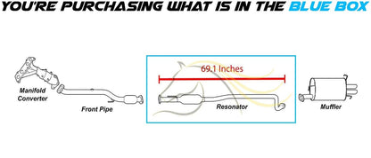 Exhaust Resonator Pipe for 2001-2002 Acura MDX | 2003-2004 Honda Pilot | 3.5L