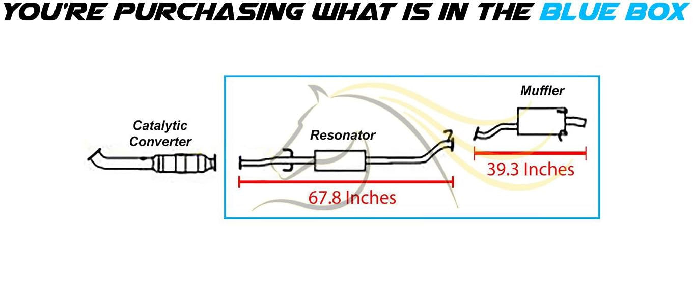 Northeastern Exhaust | Stainless Steel Resonator Pipe & Muffler Exhaust System Kit Compatible for Honda CR-V 2007-2009 2.4L | Free Gaskets, Clamp and Spring Bolt Kit Included | Automotive Replacement Part