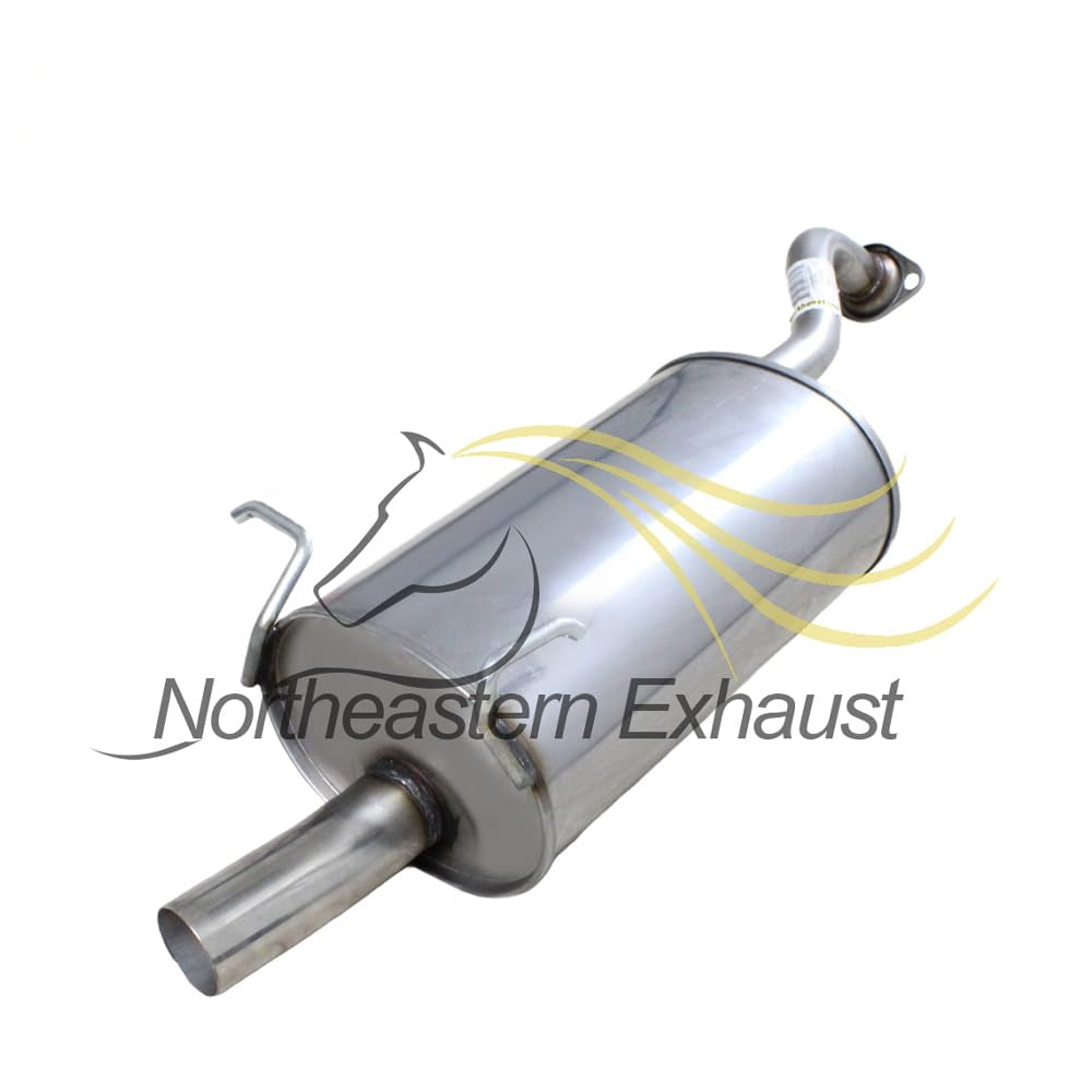 Northeastern Exhaust | Stainless Steel Resonator Pipe & Muffler Exhaust System Kit Compatible for Honda CR-V 2007-2009 2.4L | Free Gaskets, Clamp and Spring Bolt Kit Included | Automotive Replacement Part