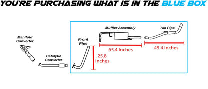 Exhaust Pipes and Muffler for 2005-2018 Nissan Frontier | 2009-2012 Suzuki Equator | 2.5L