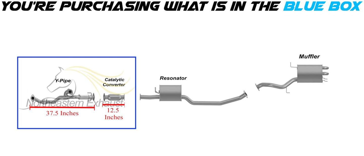 Catalytic Converter and Y Pipe Exhaust for 2010-2012 Hyundai Santa Fe and 2011-2012 Kia Sorento 3.5L
