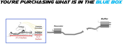Catalytic Converter and Y Pipe Exhaust for 2010-2012 Hyundai Santa Fe and 2011-2012 Kia Sorento 3.5L
