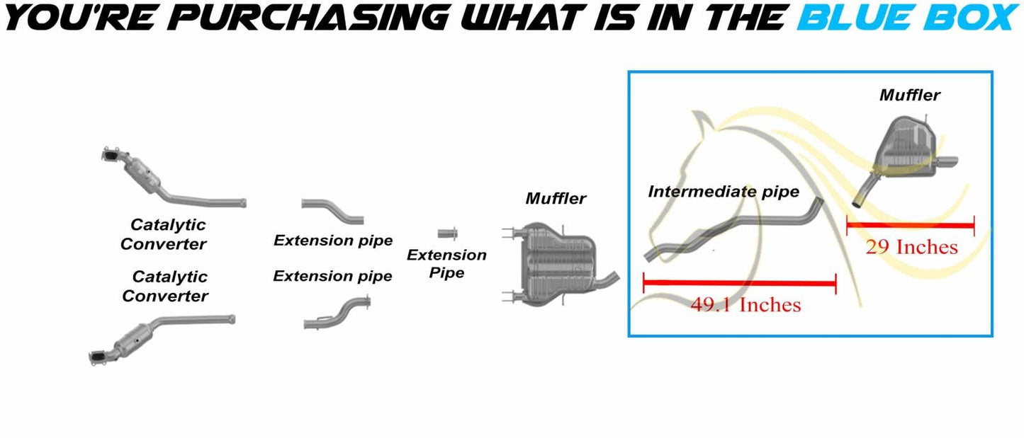 2011-2019 Jeep Grand Cherokee 3.6L Exhaust Pipe and Muffler