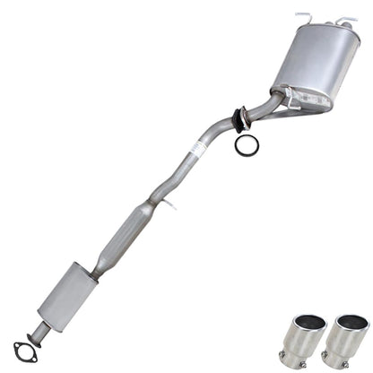 Northeastern Exhaust | Stainless Steel Resonator, Muffler Exhaust System Kit Compatible for Infiniti G35 2003-2004 3.5L | Sedan RWD | Free Gaskets and Tips Included