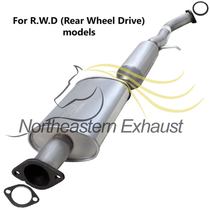 Northeastern Exhaust | Stainless Steel Resonator, Muffler Exhaust System Kit Compatible for Infiniti G35 2003-2004 3.5L | Sedan RWD | Free Gaskets and Tips Included