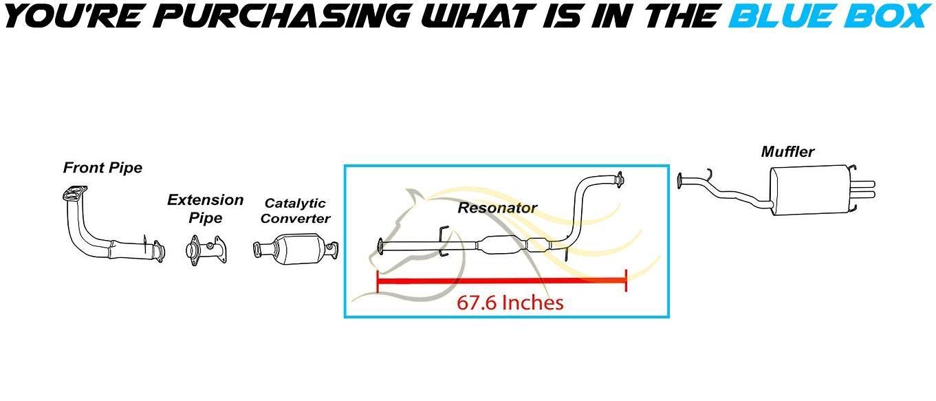 Exhaust Resonator Pipe for 1994-1997 Honda Accord 2.2L | 1997 Acura CL 2.2L | 1998-1999 Acura CL 2.3L