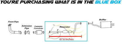 Exhaust Resonator Pipe for 1994-1997 Honda Accord 2.2L | 1997 Acura CL 2.2L | 1998-1999 Acura CL 2.3L