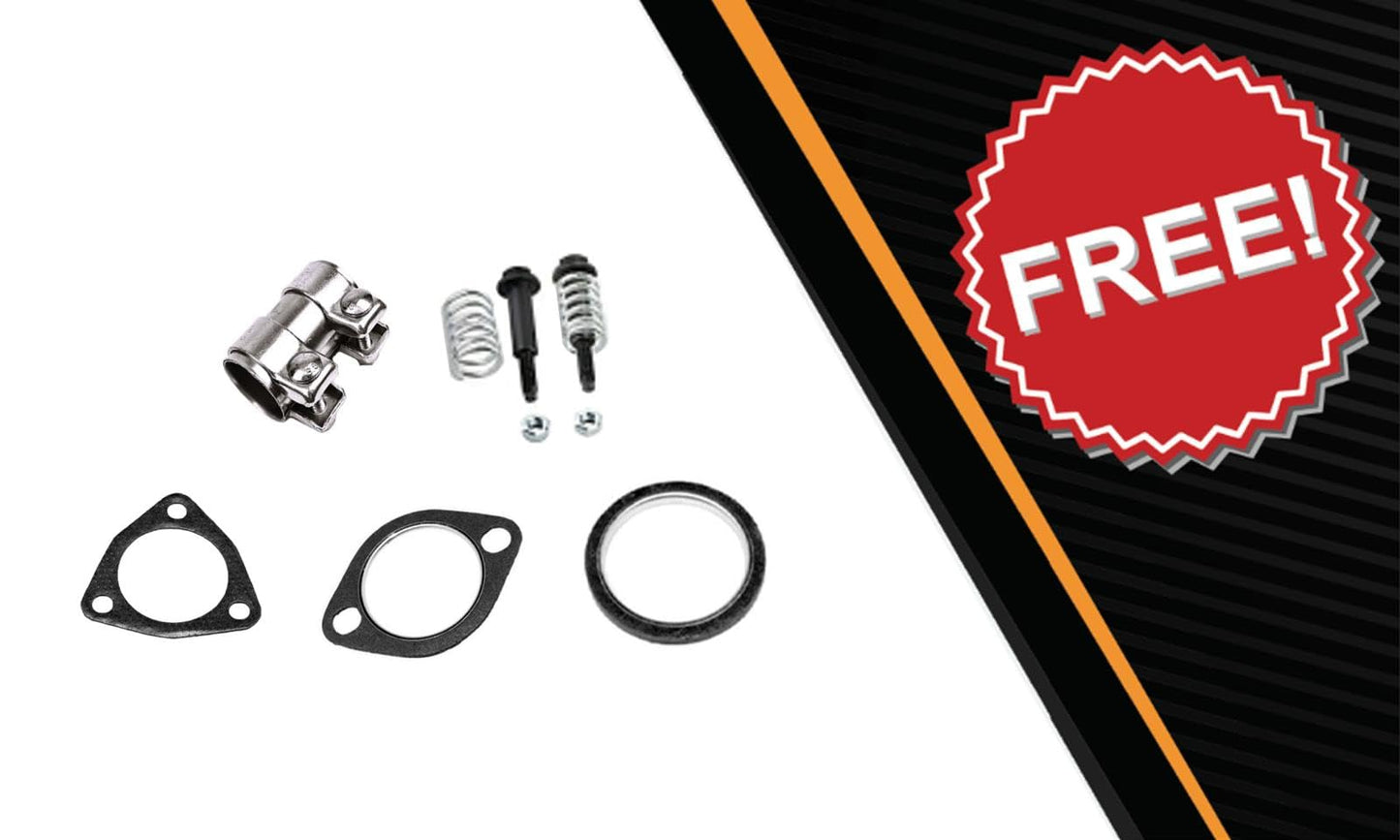 Direct Fit EPA-Approved Rear Catalytic and Resonator Pipe Exhaust System Kit fits Subaru Impreza 2006-2007 | Subaru Forester 2006-2008 2.5L | Free Gaskets and Spring Bolt Kit Included
