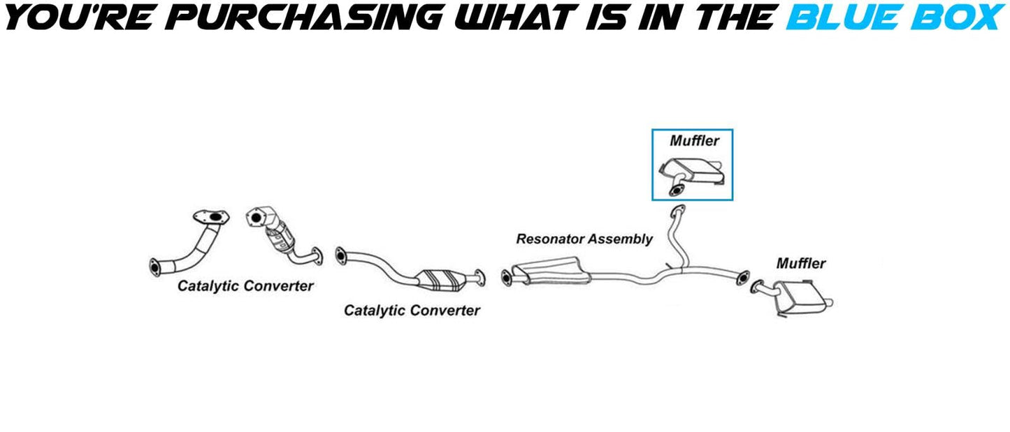 2005-2009 Subaru Outback 2.5L Exhaust Muffler Assembly - Passenger Side