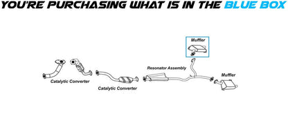 2005-2009 Subaru Outback 2.5L Exhaust Muffler Assembly - Passenger Side