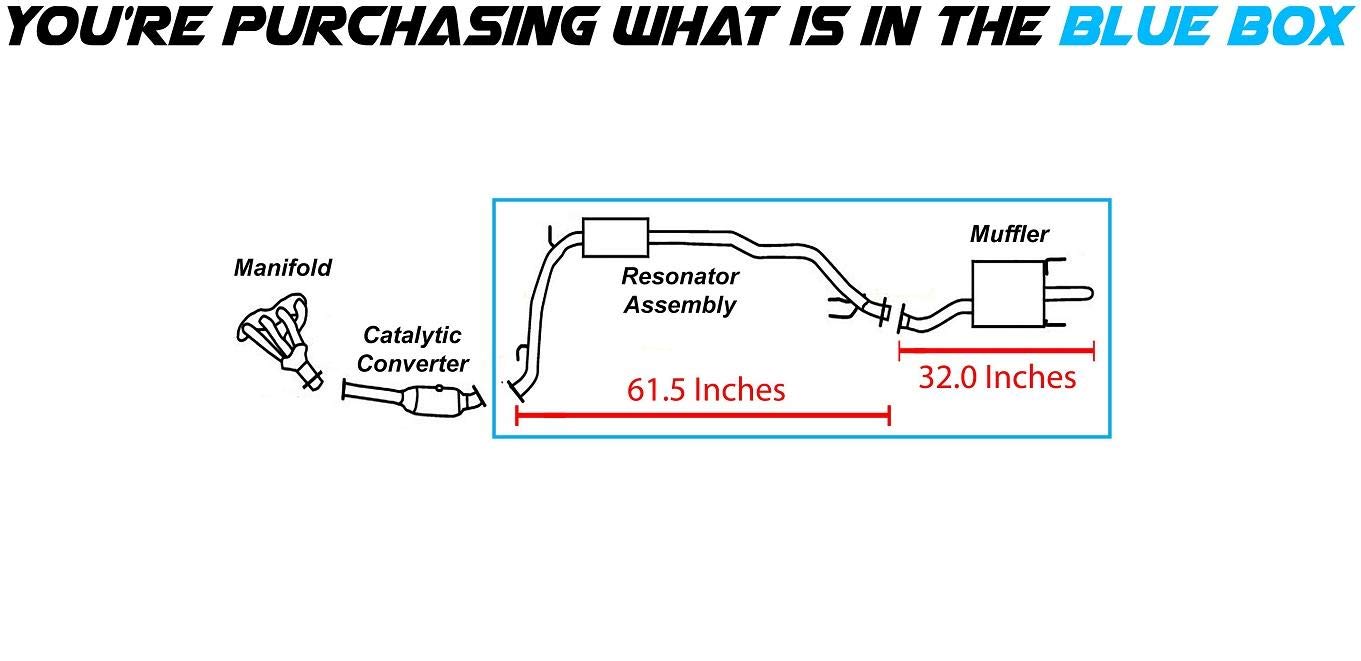 2007-2008 Honda Fit 1.5L Resonator and Muffler Exhaust