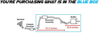 2007-2008 Honda Fit 1.5L Resonator and Muffler Exhaust