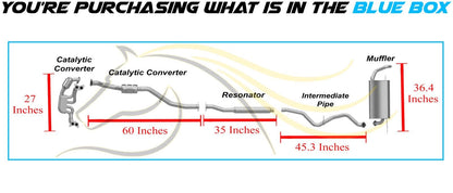 Complete Exhaust System Kit for 2016-2017 Subaru Crosstrek | 2012-2016 Impreza | 2013-2015 XV Crosstrek | 2.0L