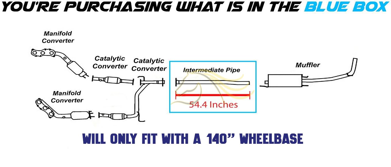2005-2015 Toyota Tacoma 4.0L Exhaust Pipe | 140" Wheelbase