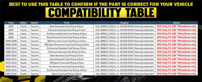 2005-2015 Toyota Tacoma 4.0L Exhaust Pipe | 140" Wheelbase