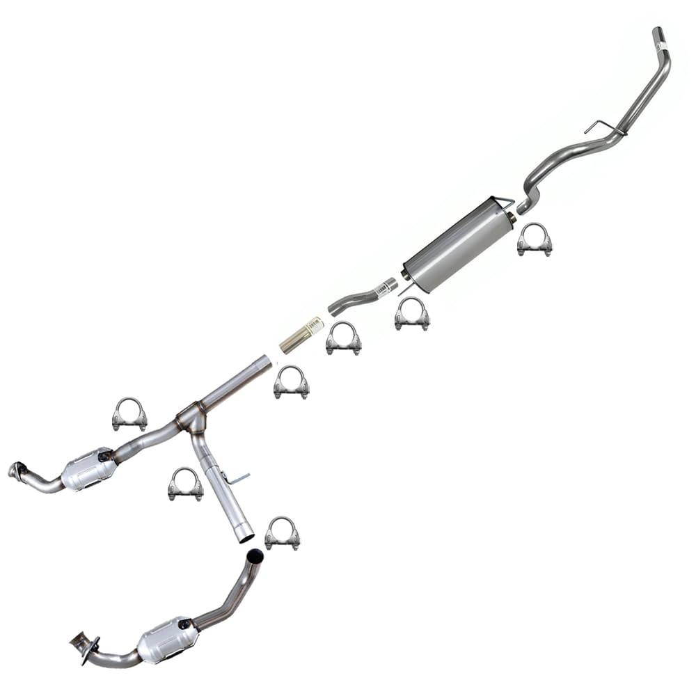 2004-2006 Ford F-150 5.4L Complete Exhaust System Kit with Catalytic Converters | For 4WD