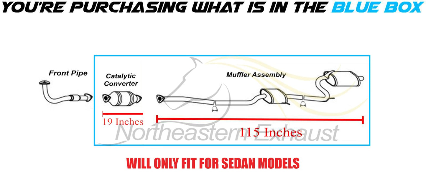 2006-2007 Honda Accord 2.4L Catalytic Converter and Muffler Assembly