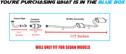 2006-2007 Honda Accord 2.4L Complete Exhaust System Kit with Catalytic