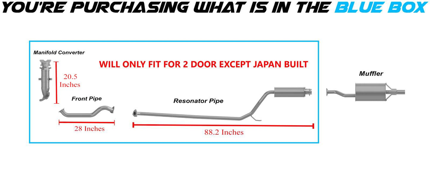 2006-2011 Honda Civic 1.8L Manifold Catalytic, Front Pipe and Resonator - Not for Japan models