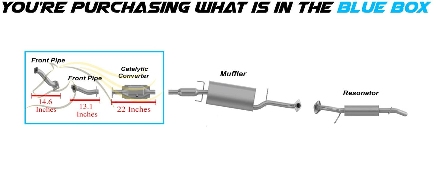 Exhaust Pipes and Center Catalytic for 2009-2012 Escape | 2009-2011 Tribute & Mariner | 2.5L