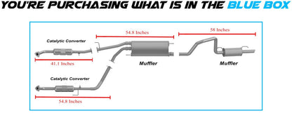 2001-2004 Toyota Sequoia 4.7L Complete Exhaust System Kit with Catalytic