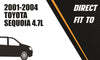 2001-2004 Toyota Sequoia 4.7L Passenger-Side Catalytic, Front and Rear Mufflers