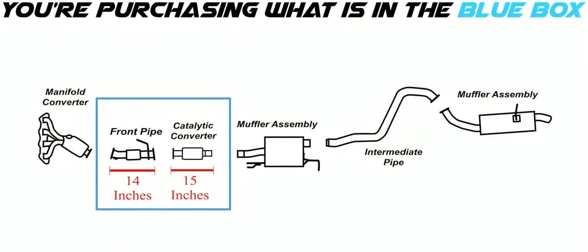 Northeastern Exhaust | Stainless Steel EPA-Approved Catalytic, Front Flex Pipe Compatible for 2014-2019 Kia Soul  1.6L | Free Gasket and Clamps Included | Automotive Replacement Part