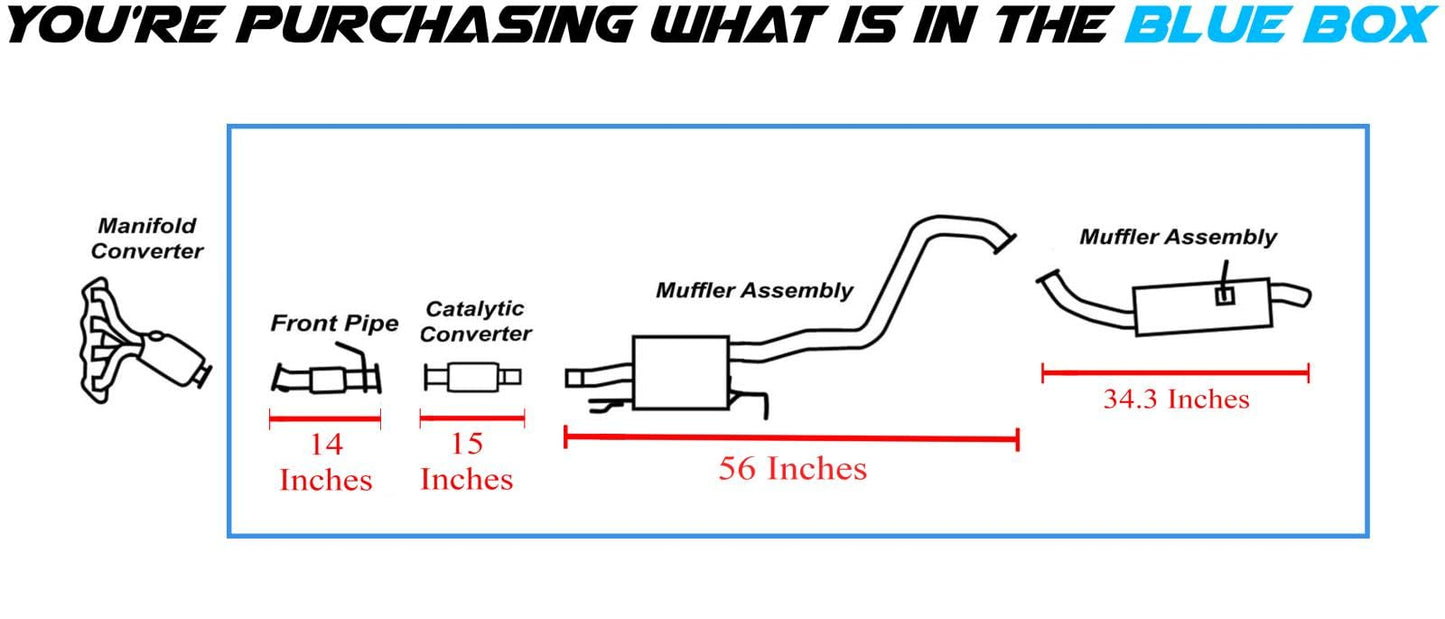 2014-2019 Kia Soul 1.6L Front Pipe, Catalytic Converter and Mufflers