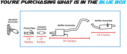 2014-2019 Kia Soul 1.6L Front Pipe, Catalytic Converter and Mufflers