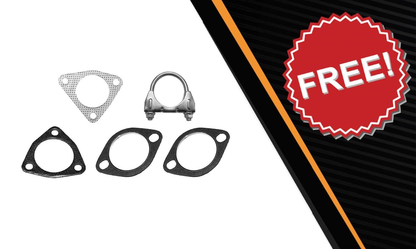 Northeastern Exhaust | Stainless Steel EPA-Approved Catalytic, Front Pipe, Resonator, Muffler Exhaust System Kit Compatible for 2004-2008 Chevrolet Aveo  1.6L | Free Gaskets and Clamp Included