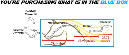 2009-2010 Volkswagen Routan 4.0L Resonator Pipe and Muffler Exhaust System Kit