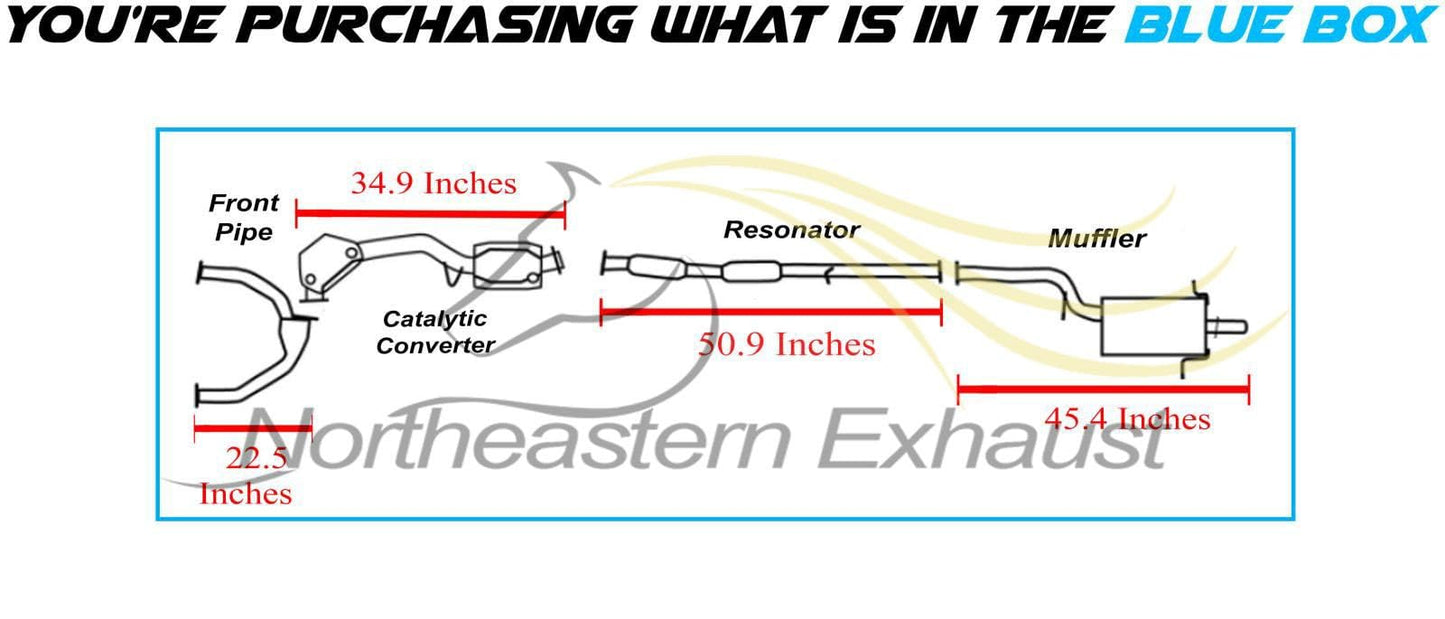 Front Pipe, Catalytic Converter, Resonator and Muffler for 2005 Saab 9-2X | 2002-2005 Subaru Impreza | 2.5L