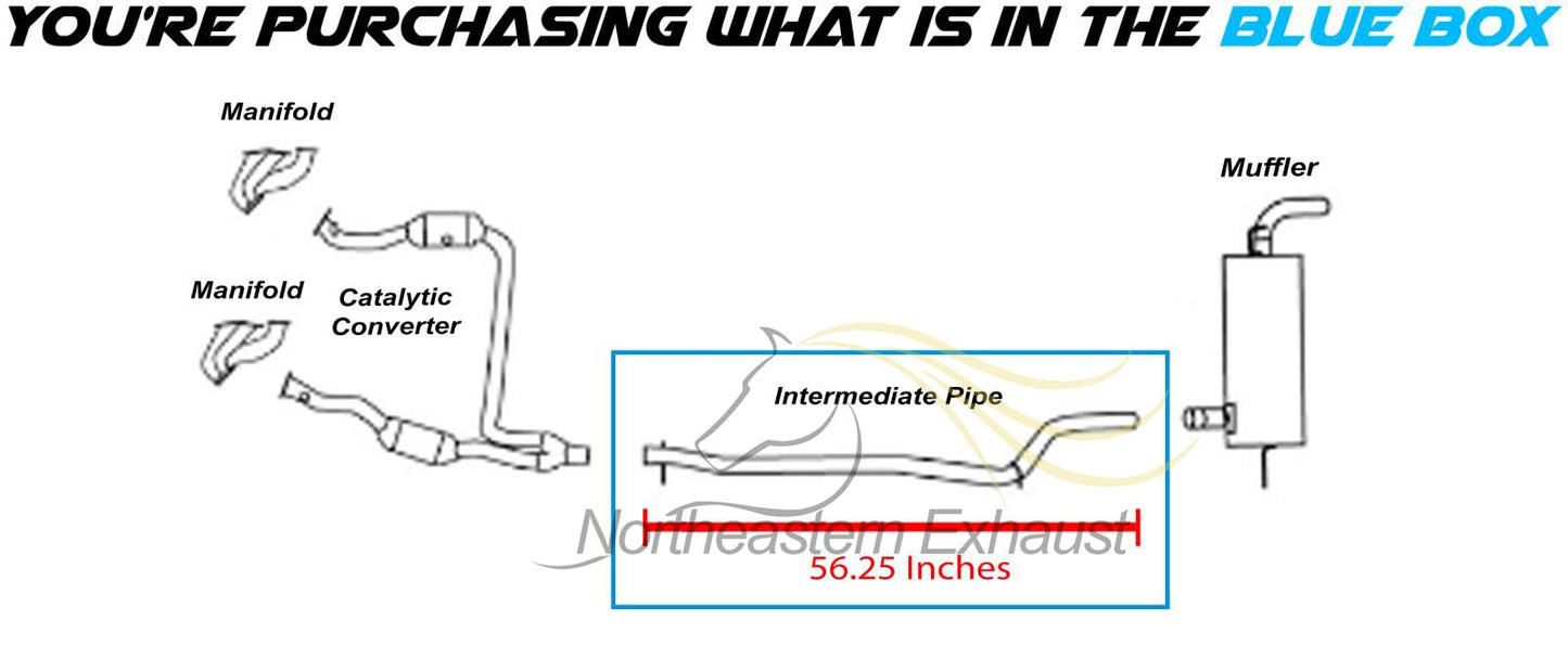 2007-2011 Jeep Wrangler 3.8L Exhaust Intermediate Pipe - For 2 Door