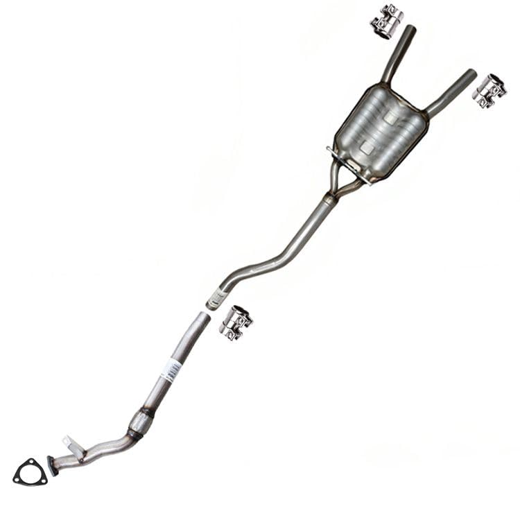 Northeastern Exhaust | Stainless Steel - Front Flex Pipe & Resonator Pipe Exhaust System Kit Compatible for 2005-2009 Audi A4 Quatro 2.0L| Free Gaskets and Sleeve Included | Automotive Replacement Part