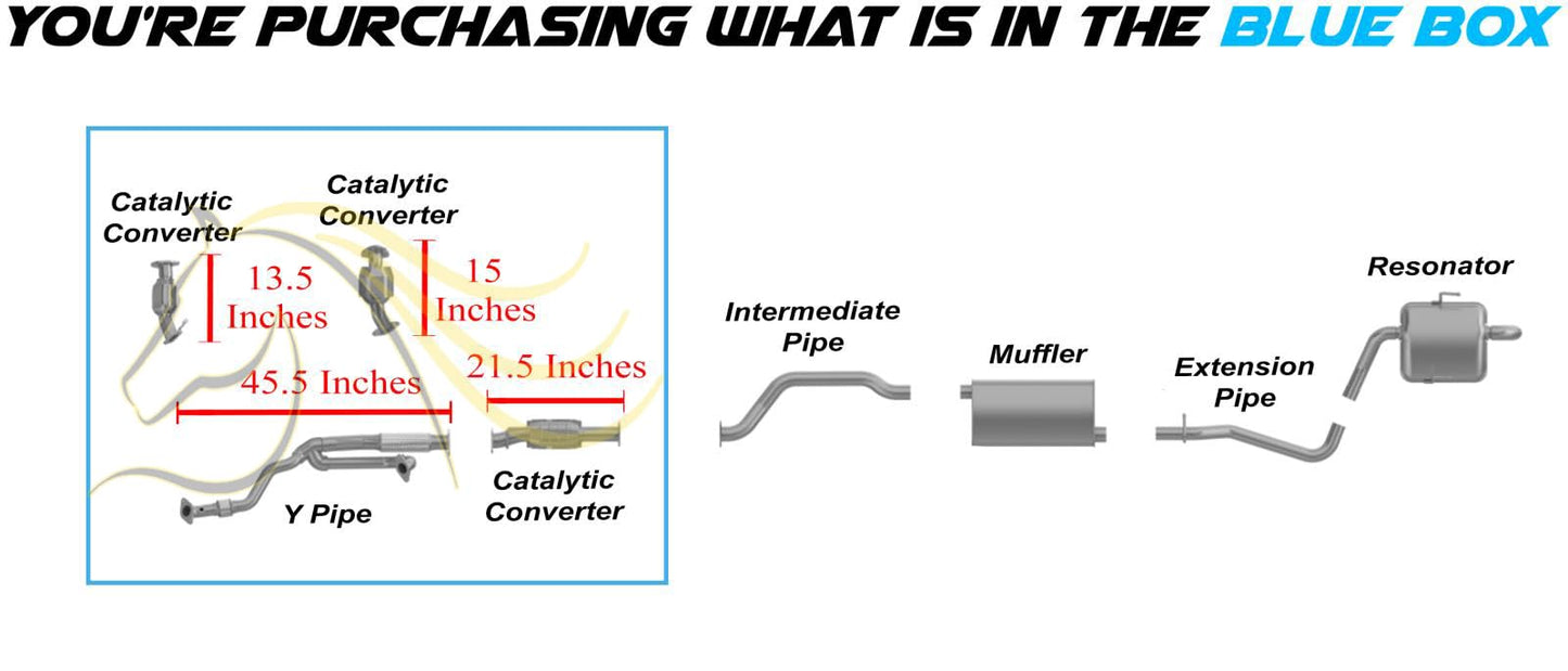 Catalytic Converters with Flex Y Pipe for 2009-2017 Buick Enclave/Chevrolet Traverse | 2009-2016 GMC Acadia | 2017 Acadia Limited | 2009-2010 Saturn Outlook | 3.6L