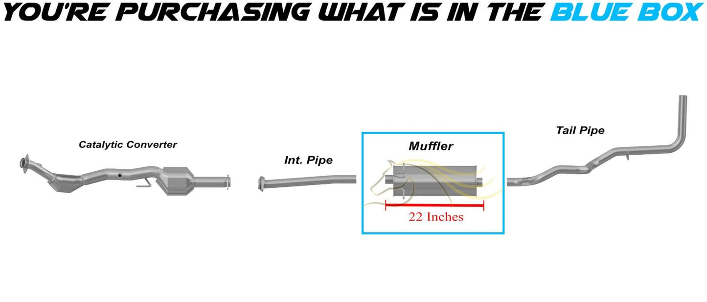 Exhaust Muffler for 2004-2011 Ford Ranger 2.3L | 2004-2008 Ranger 3.0L | 2004-2011 Ranger 4.0L