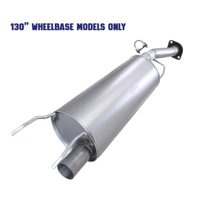 Northesatern Exhaust | Stainless Steel Exhaust Muffler Resonator Tailpipe Assembly Compatible for 2017-2019 Ford Transit-350 3.7L | Will only fit for 130 WheelBase | Free Clamps Included